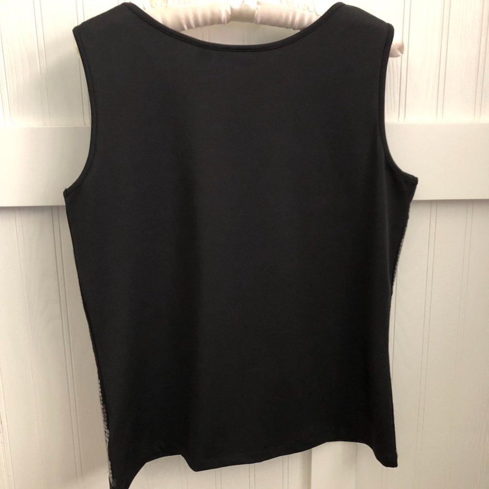 Joan Rivers black sequined tank top, size S - Picture 2 of 4